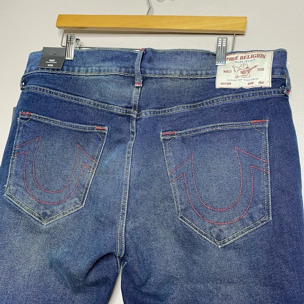 True Religion Ricky Relaxed Straight Shorts‎ Raw Hem Men's Size W36